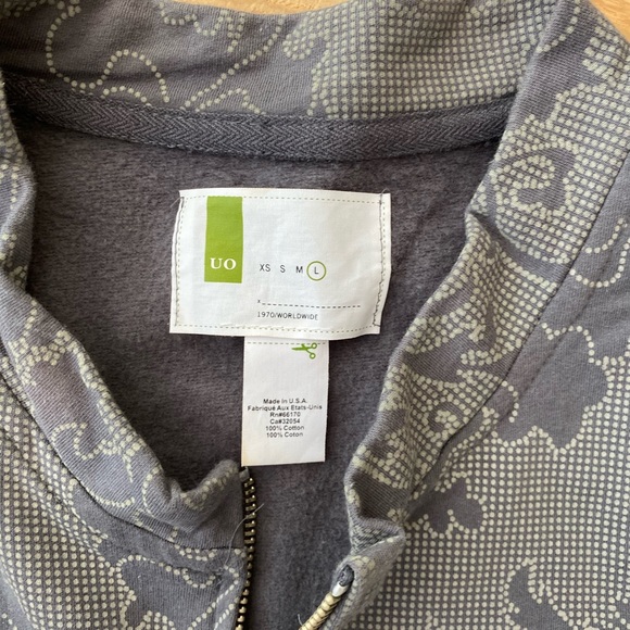 Urban Outfitter’s cotton print jersey zipup jacket - Picture 4 of 5